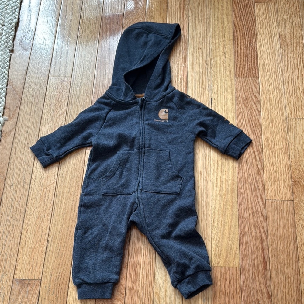 Carhartt Blue Baby Hooded Jumpsuit